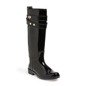 COACH Women’s ‘Talia' Black Waterproof Tall Designer Rain/Snow Boots | NEW!!